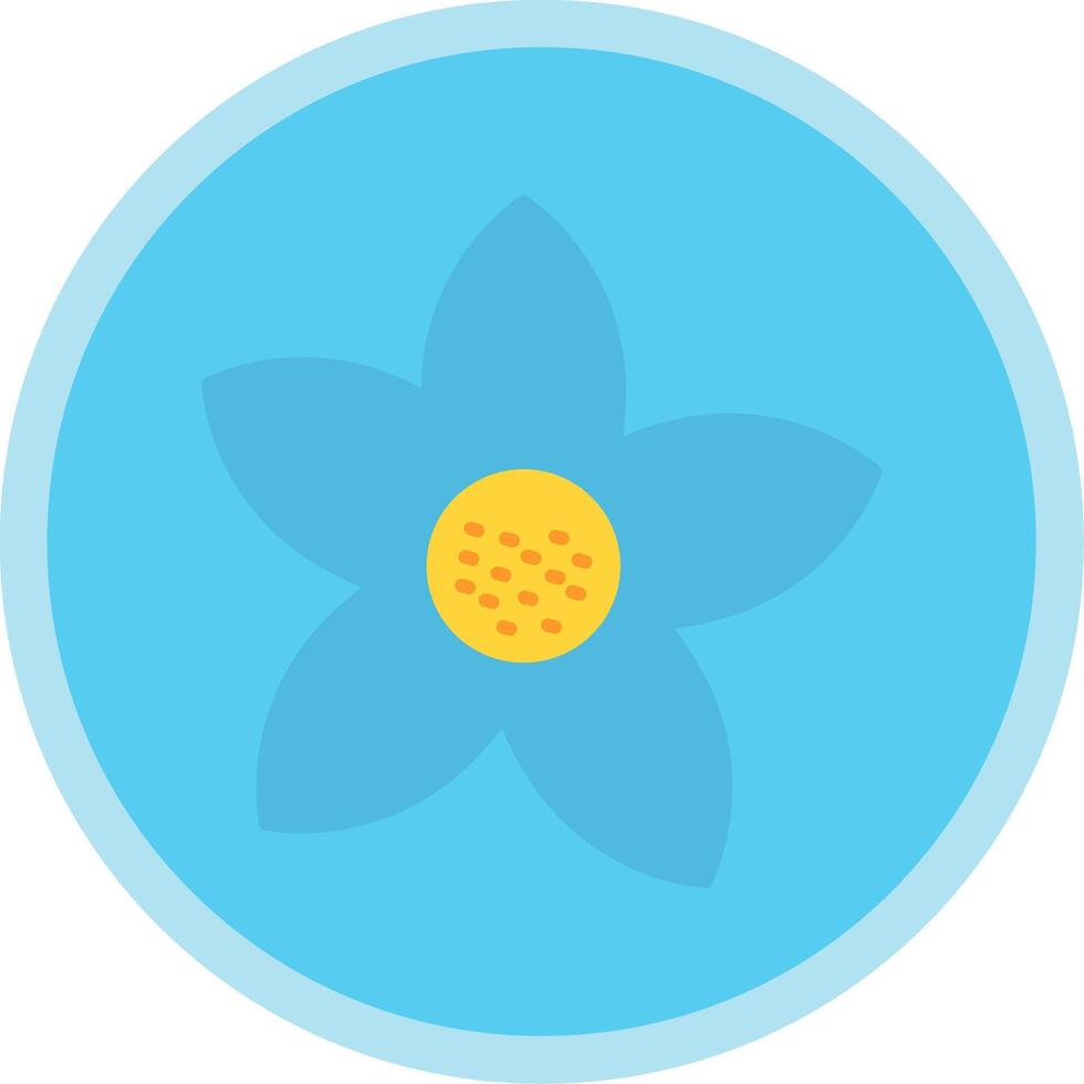 Cherry Blossom Flat Multi Circle Icon vector