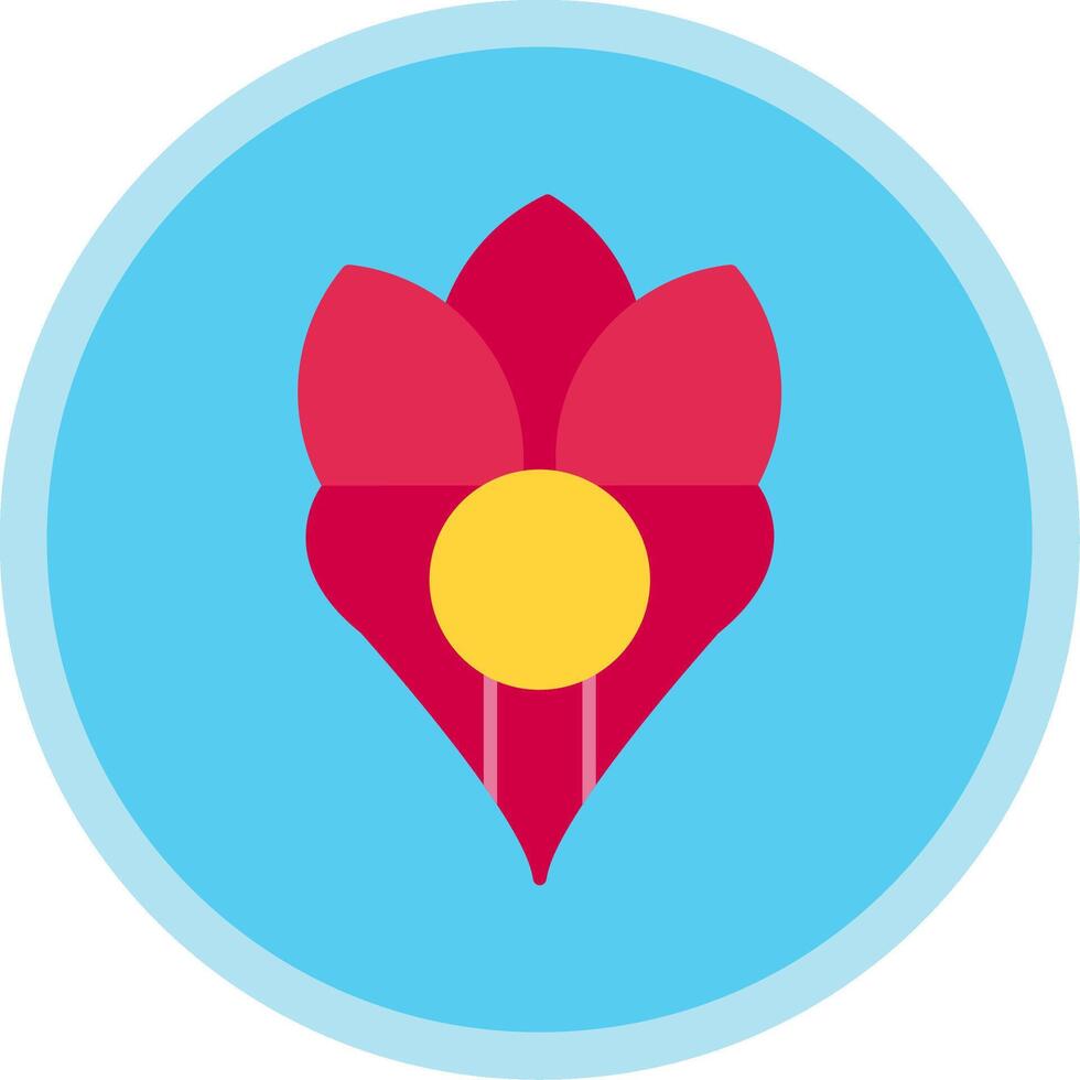 Crocus Flat Multi Circle Icon vector