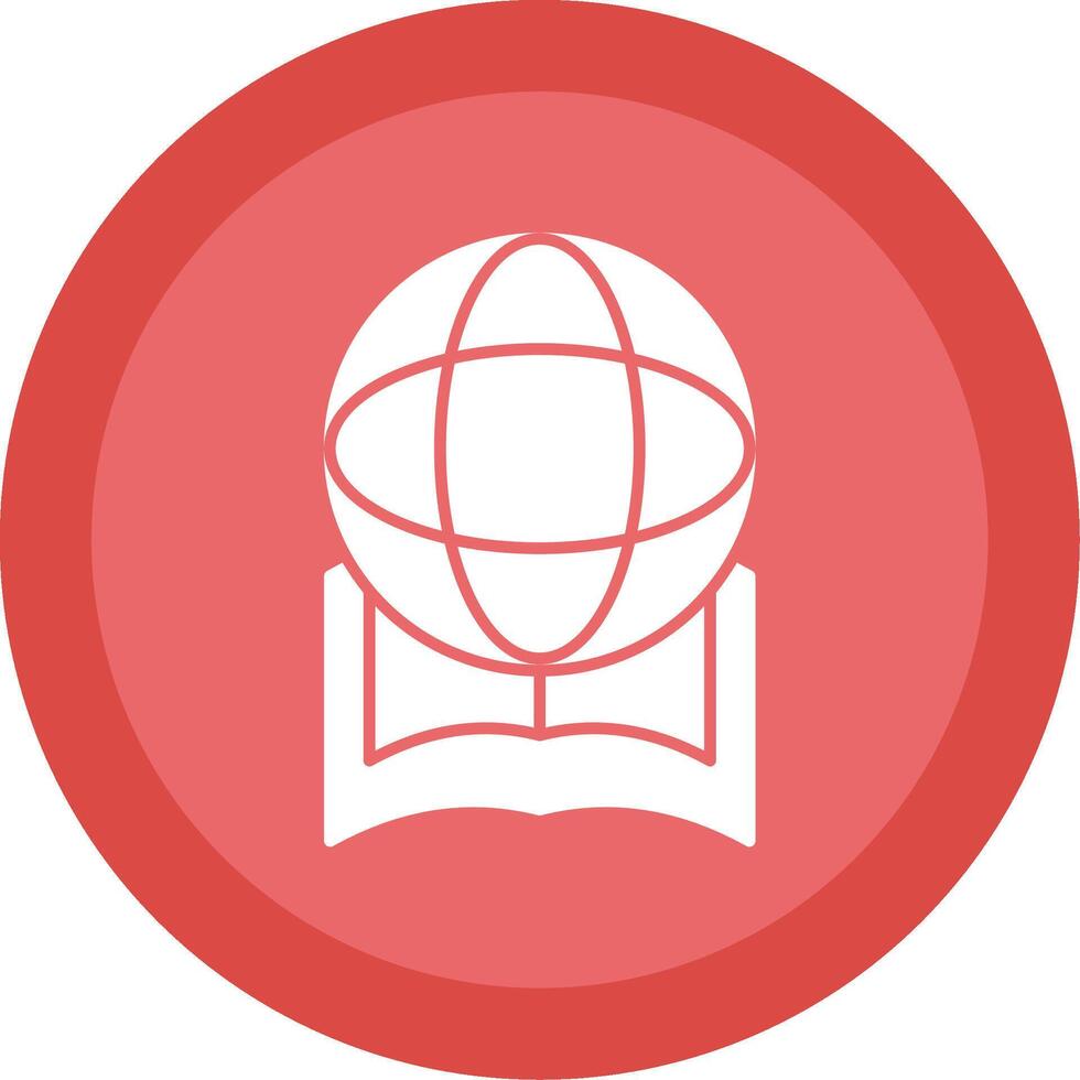 Global Education Glyph Multi Circle Icon vector