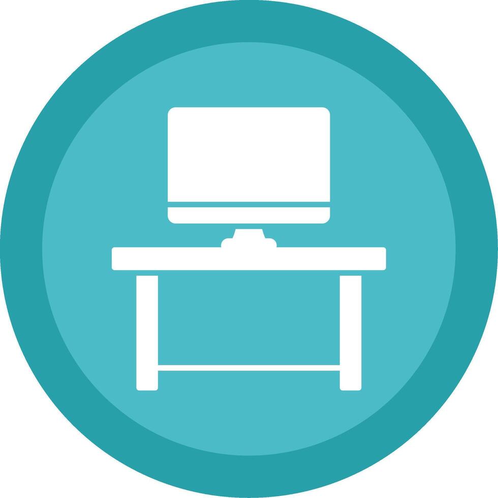 Work Space Glyph Multi Circle Icon vector