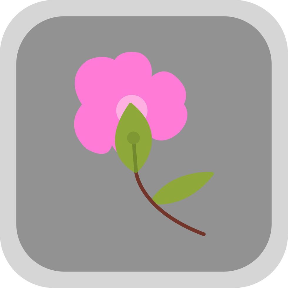 Orchid Flat Round Corner Icon vector