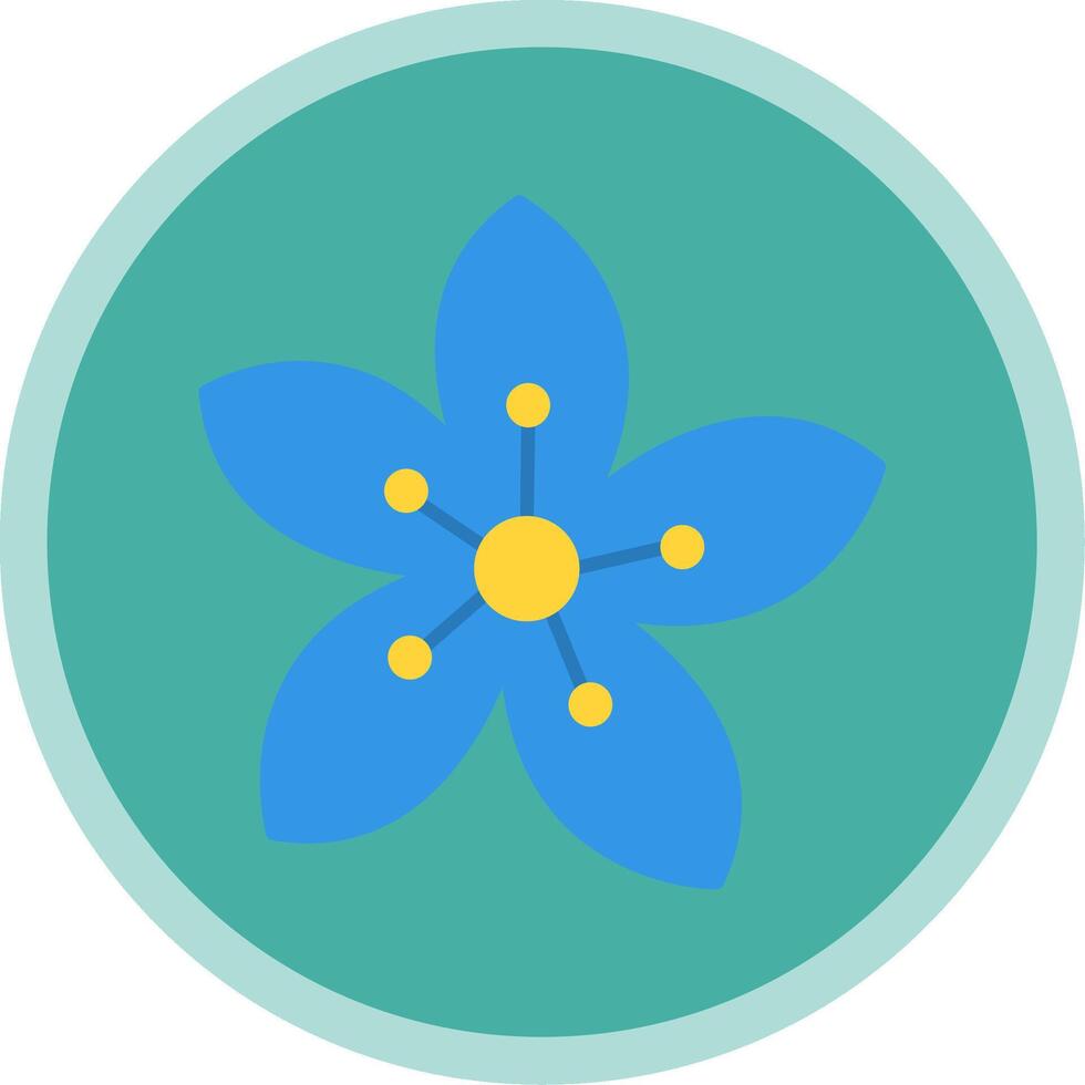 Poppy Flat Multi Circle Icon vector