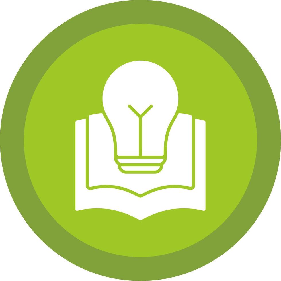 Knowledge Glyph Multi Circle Icon vector