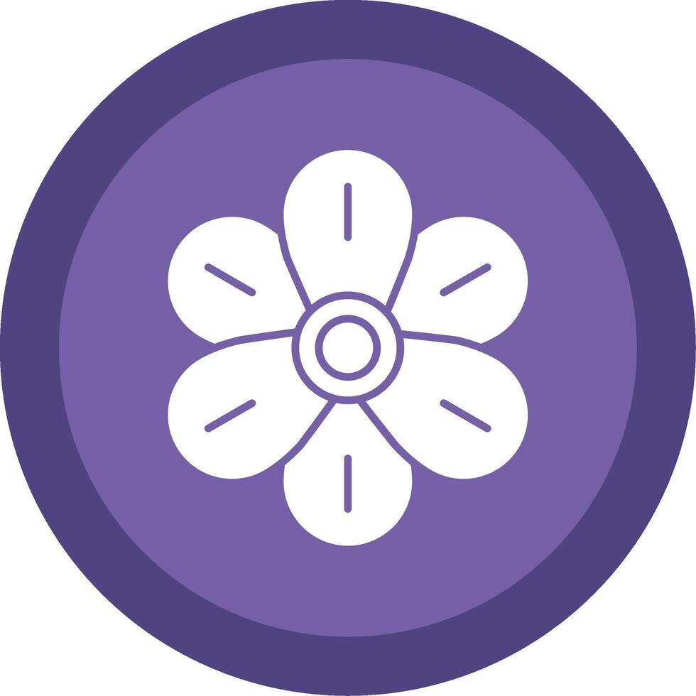 Hyacinth Glyph Multi Circle Icon vector