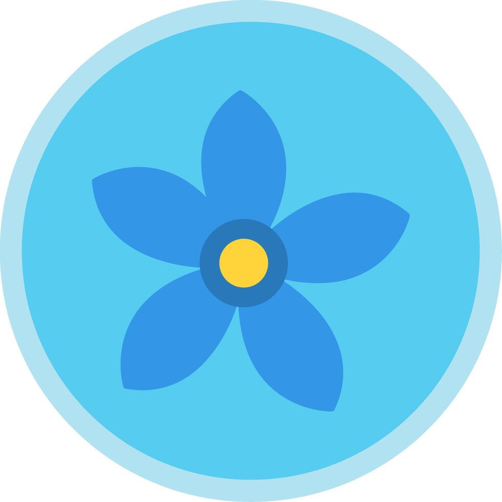 Alpine Forget Me Not Flat Multi Circle Icon vector