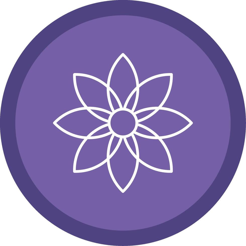 Dandelion Line Multi Circle Icon vector