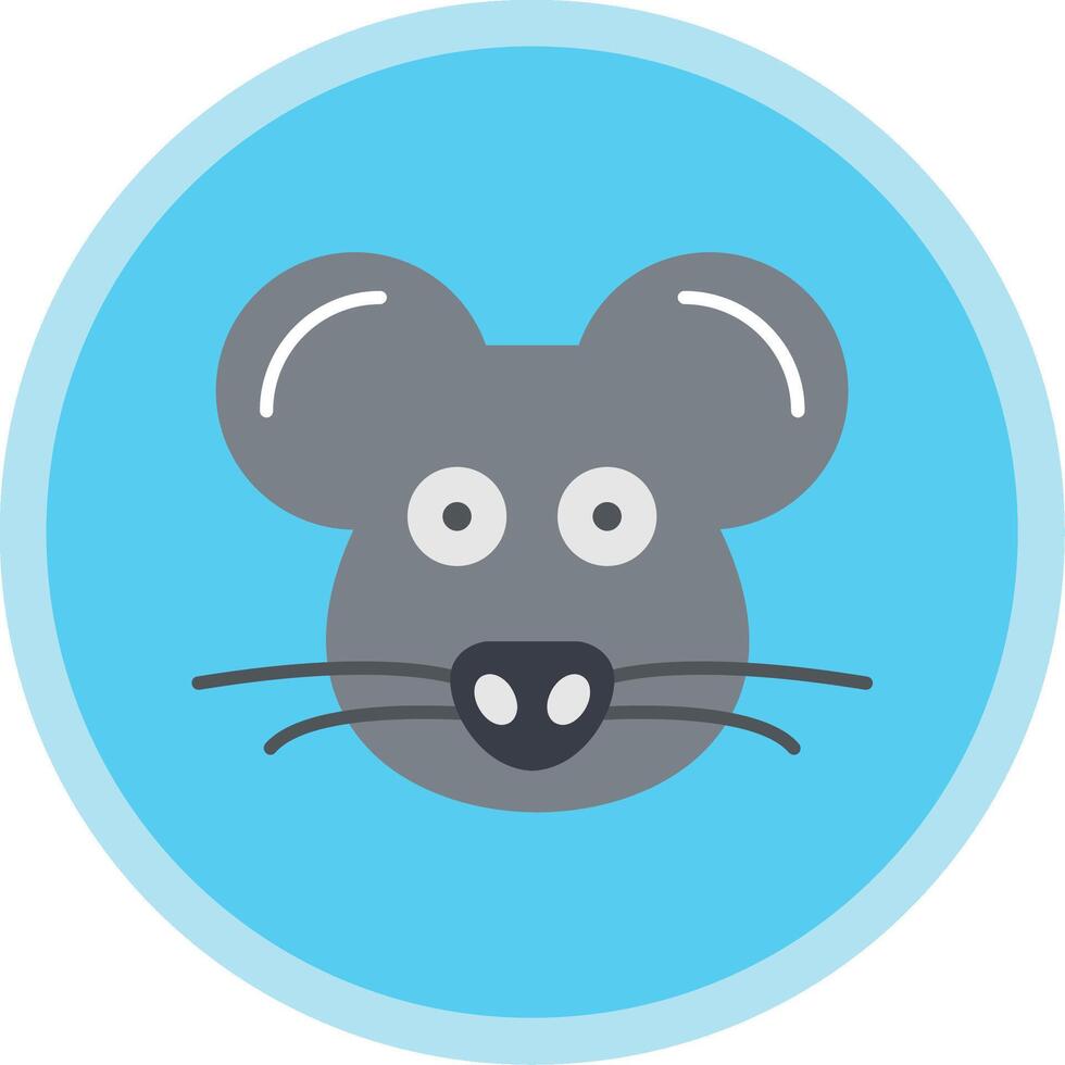 Mouse Flat Multi Circle Icon vector