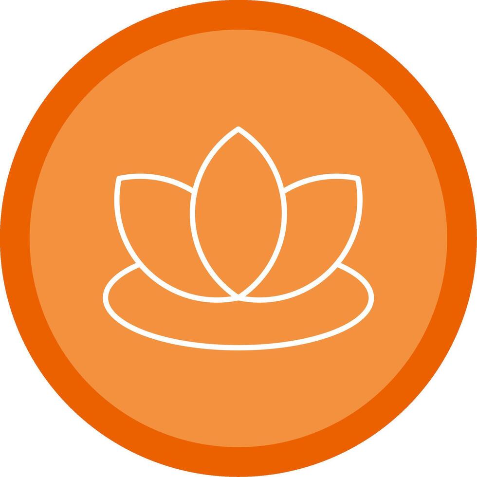 Lotus Line Multi Circle Icon vector