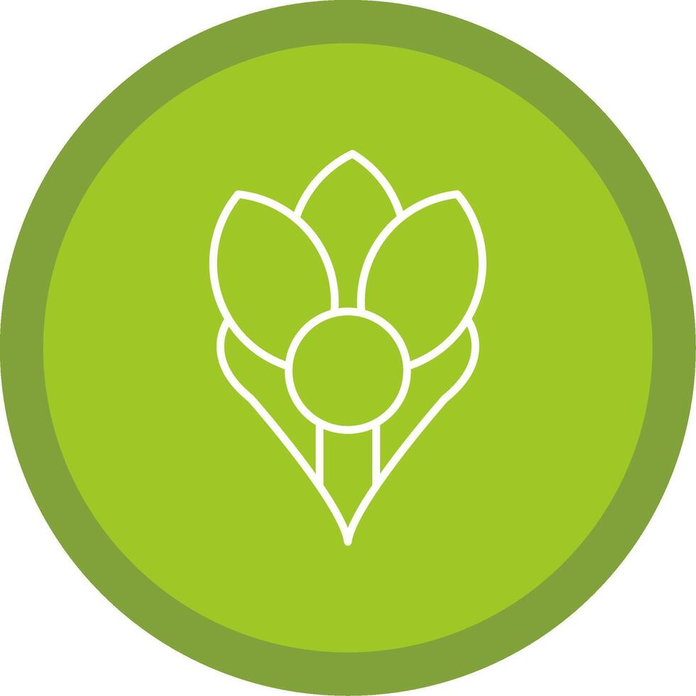 Crocus Line Multi Circle Icon vector