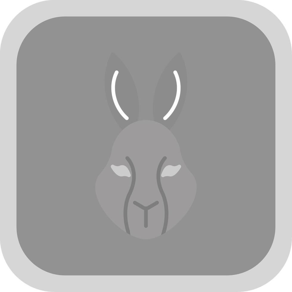 Rabbit Flat Round Corner Icon vector