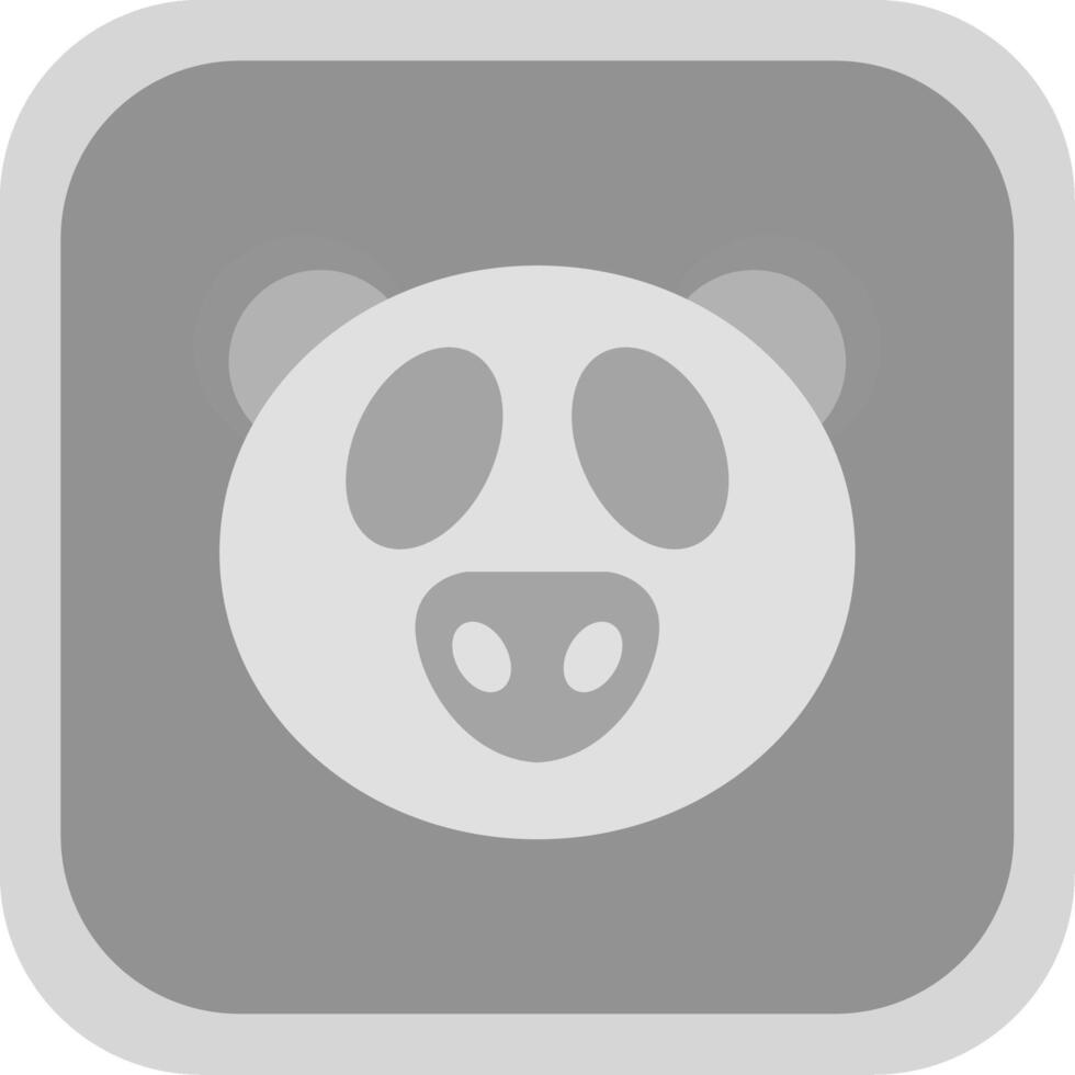 Panda Flat Round Corner Icon vector