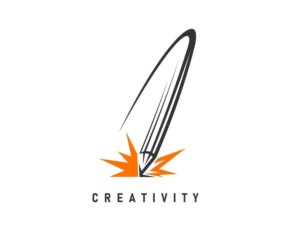 Creative idea pencil icon creativity design studio vector