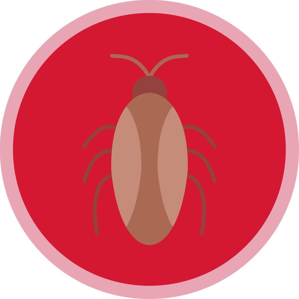 Cockroach Flat Multi Circle Icon vector
