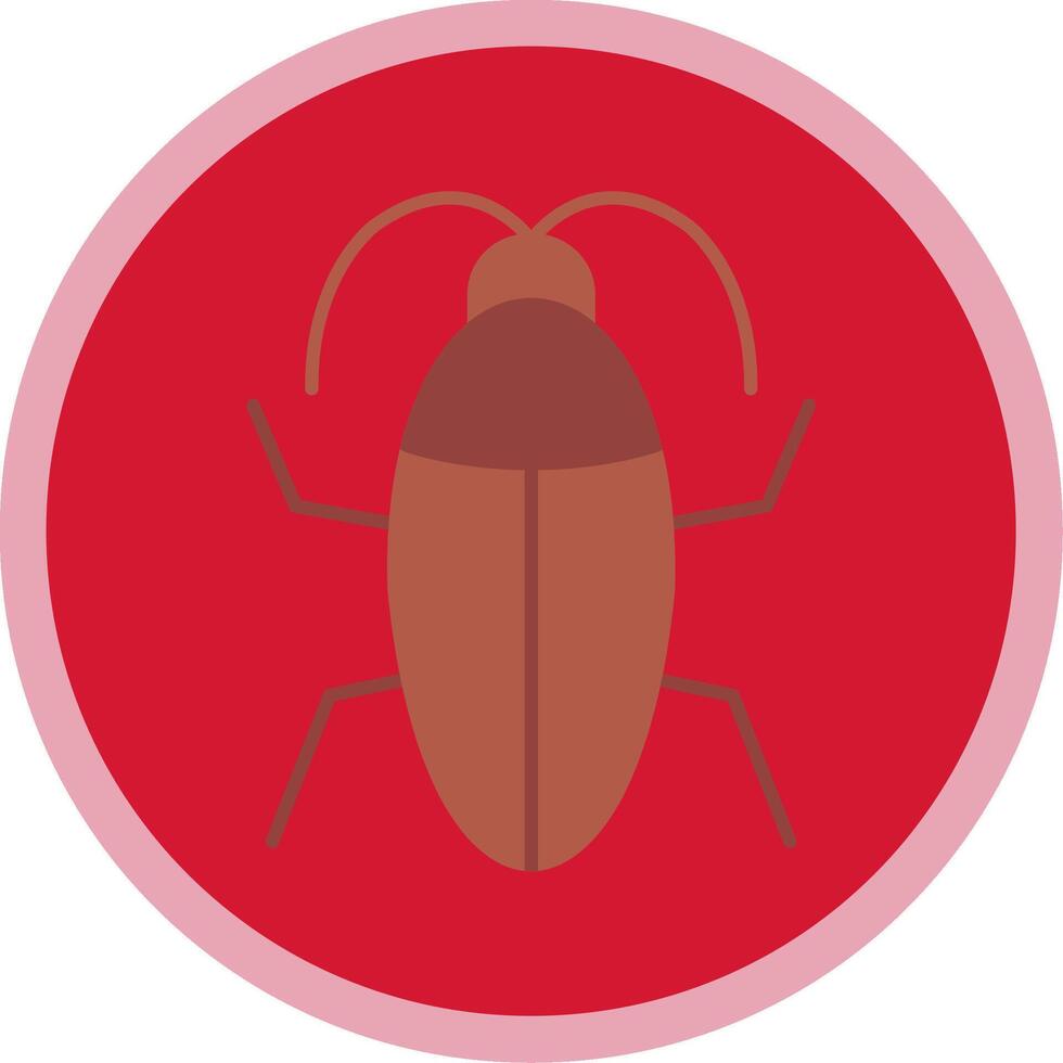 Cockroach Flat Multi Circle Icon vector