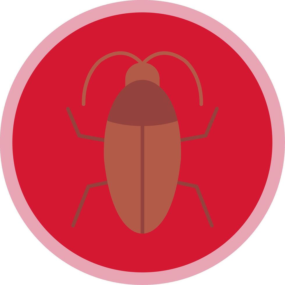 cucaracha plano multi circulo icono vector