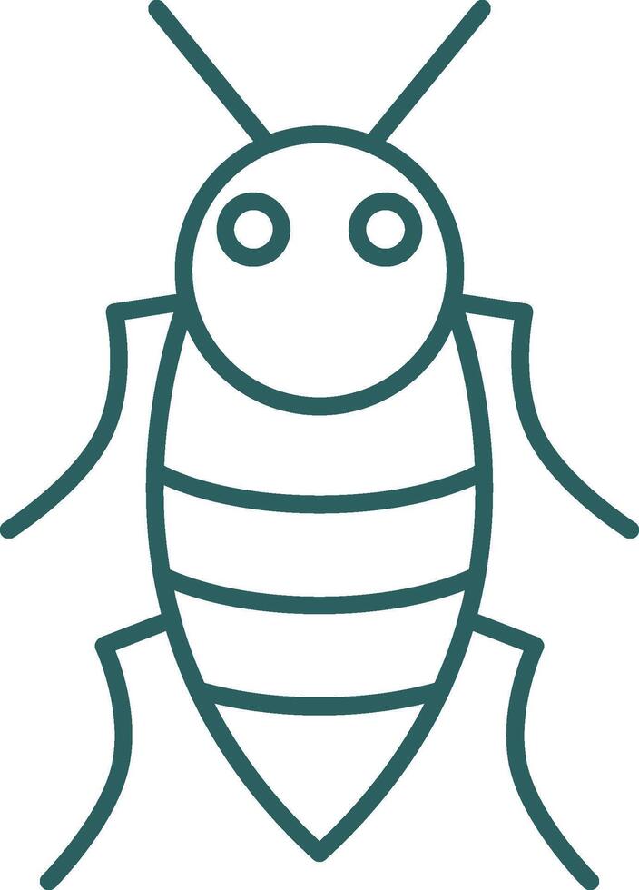 Insect Line Gradient Round Corner Icon vector