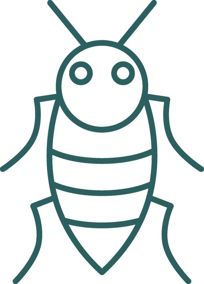 Insect Line Gradient Round Corner Icon vector