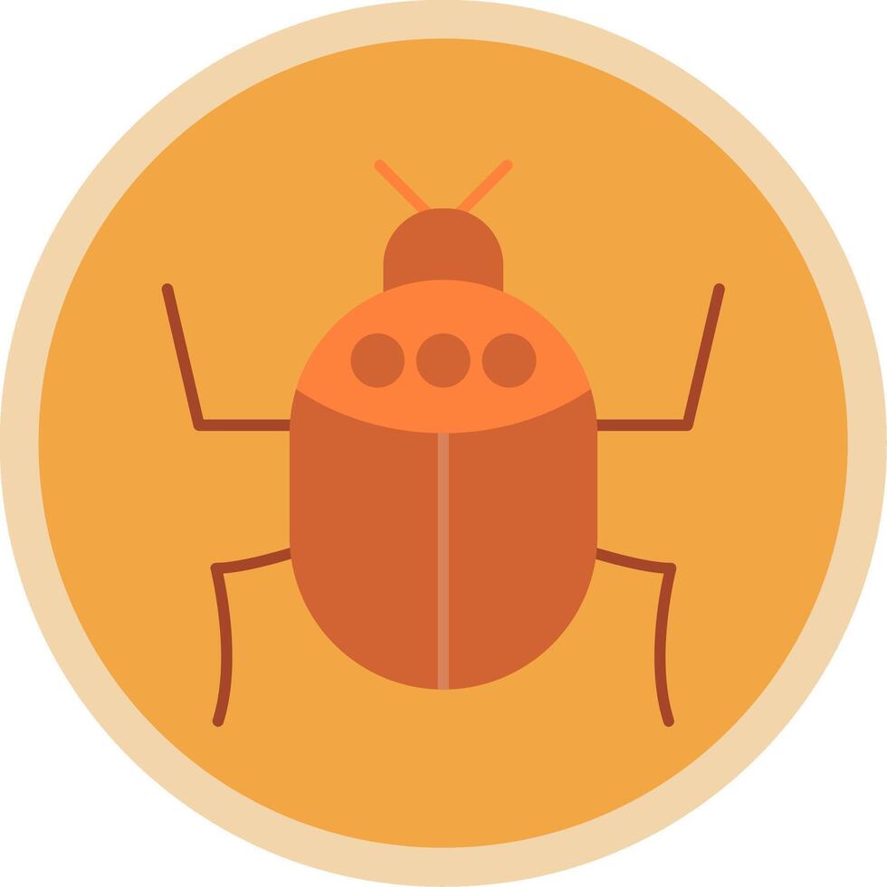 Insect Flat Multi Circle Icon vector