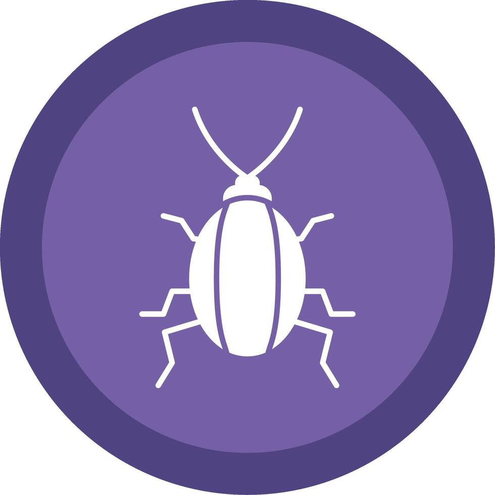 Cockroach Glyph Multi Circle Icon vector