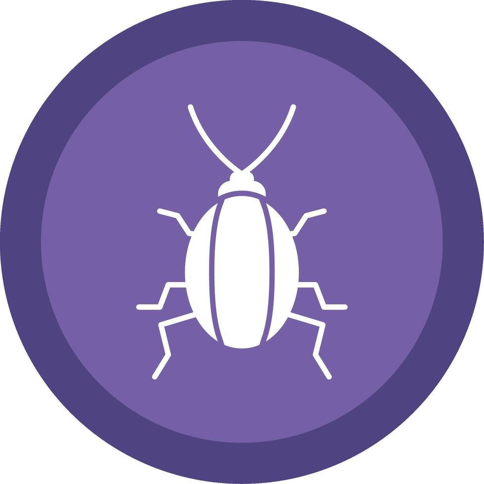 cucaracha glifo multi circulo icono vector