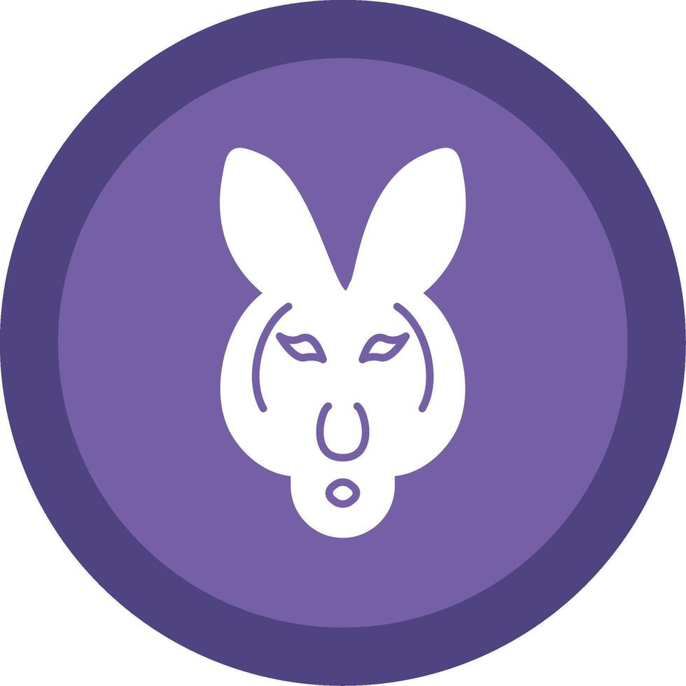 Kangaroo Glyph Multi Circle Icon vector