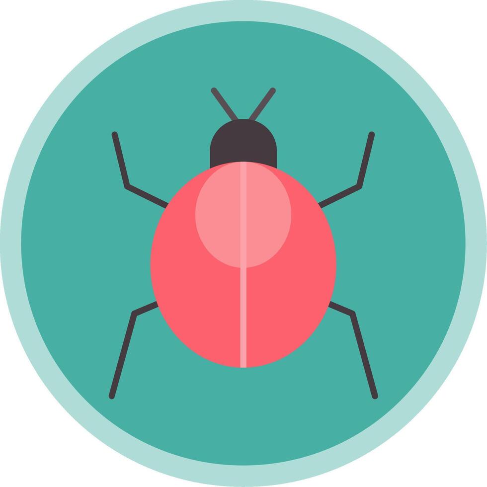 Cockroach Flat Multi Circle Icon vector