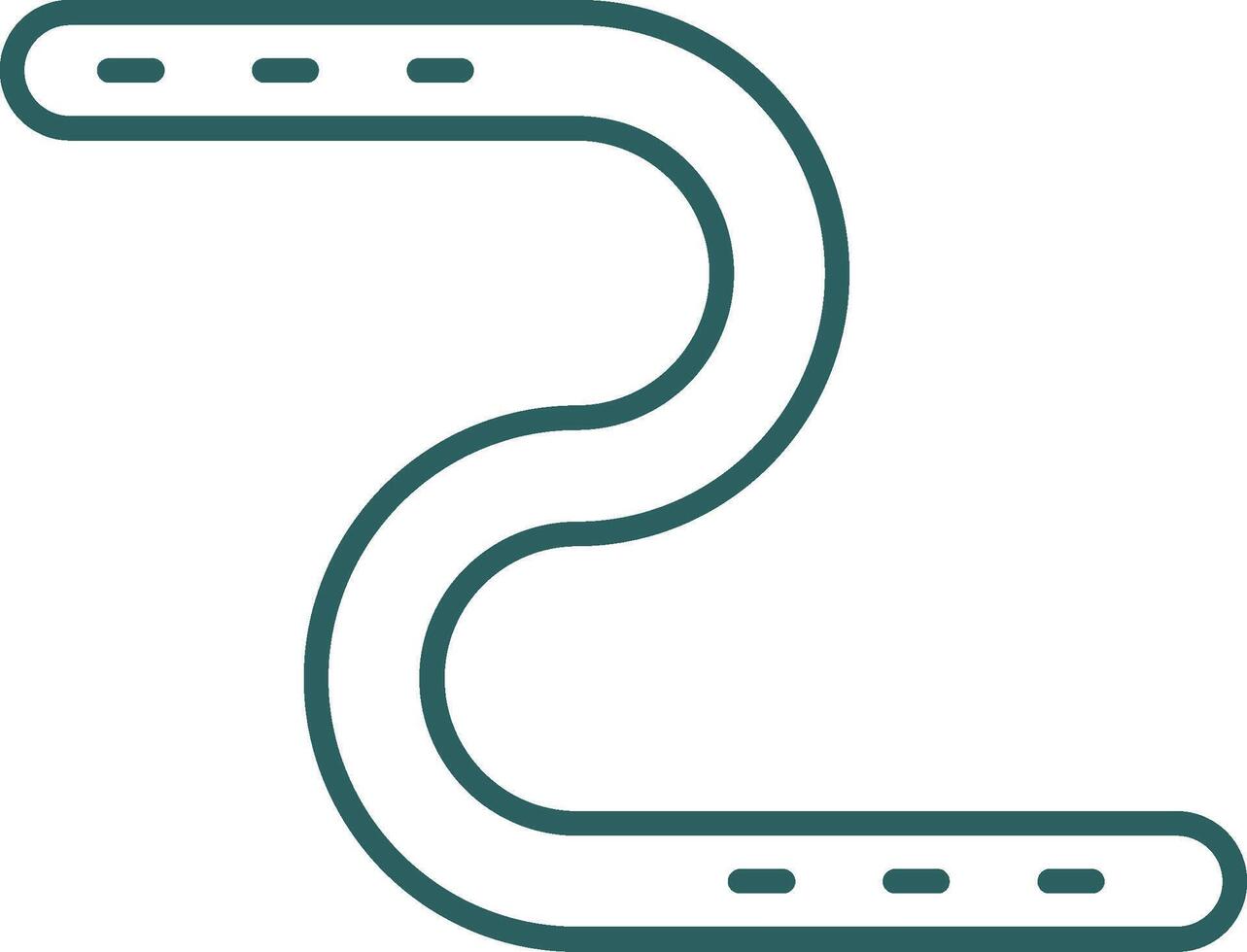 Earthworm Line Gradient Round Corner Icon vector