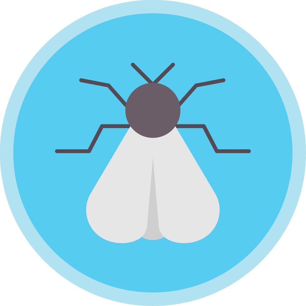 Moth Flat Multi Circle Icon vector