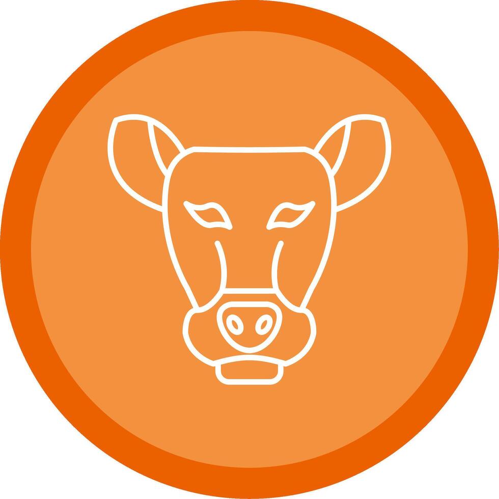 Llama Line Multi Circle Icon vector
