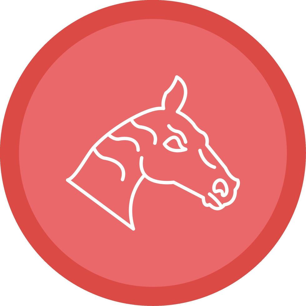 Horse Line Multi Circle Icon vector