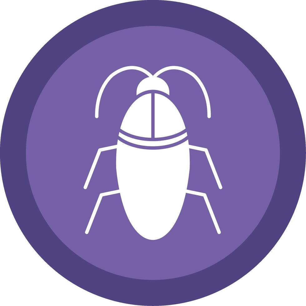 Cockroach Glyph Multi Circle Icon vector