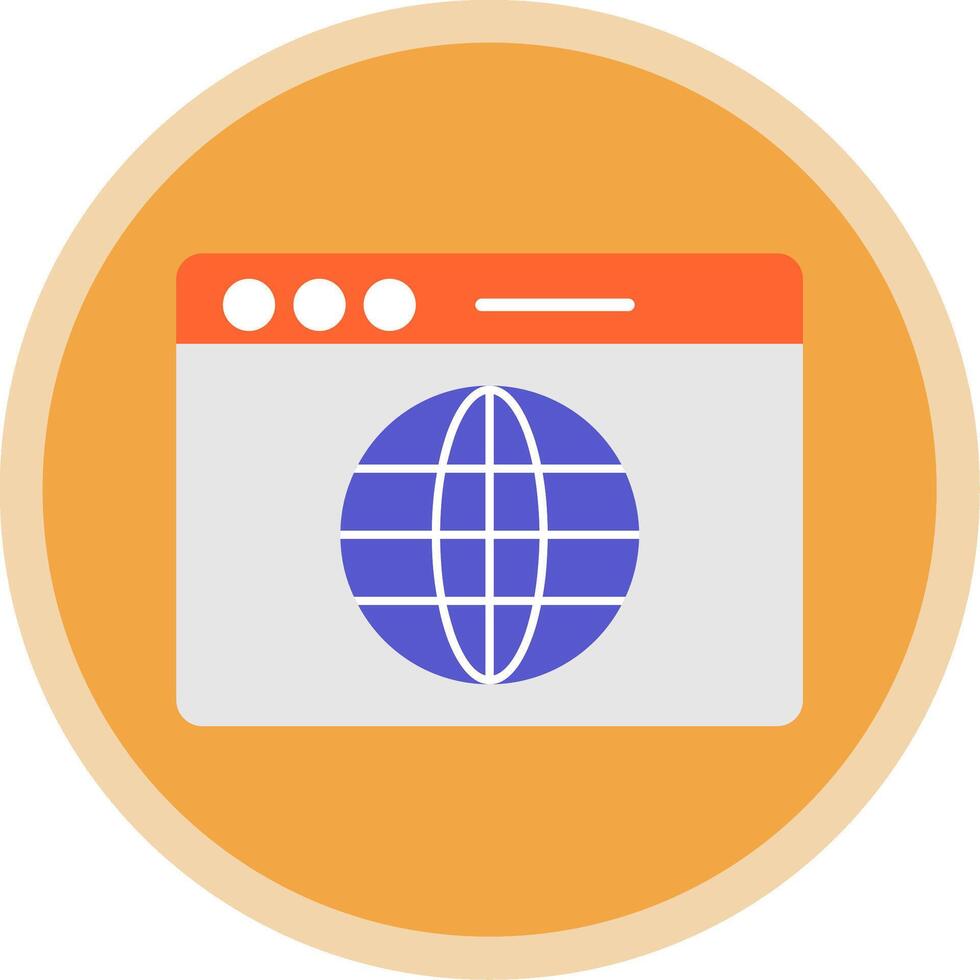 Web Flat Multi Circle Icon vector