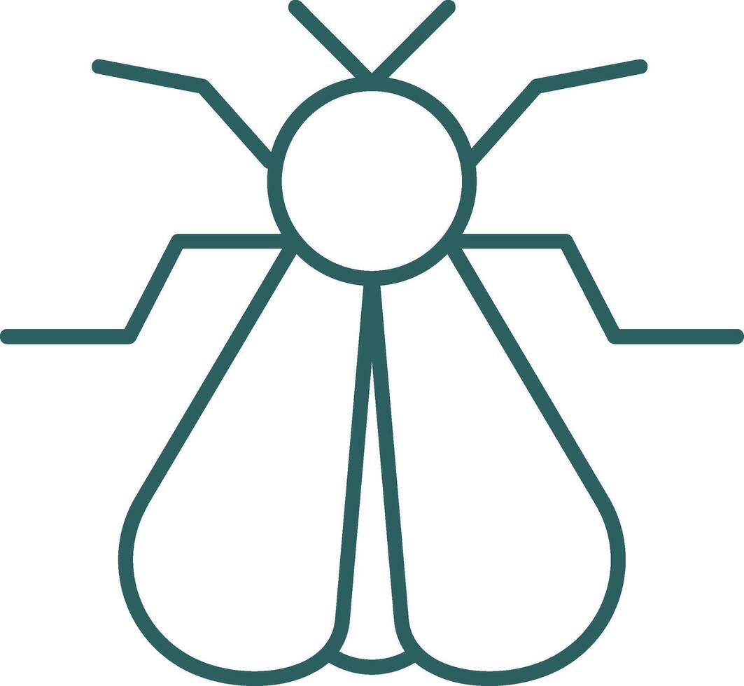 Moth Line Gradient Round Corner Icon vector