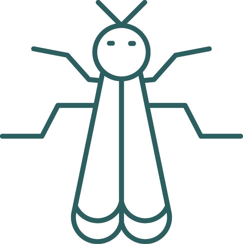 Insect Line Gradient Round Corner Icon vector