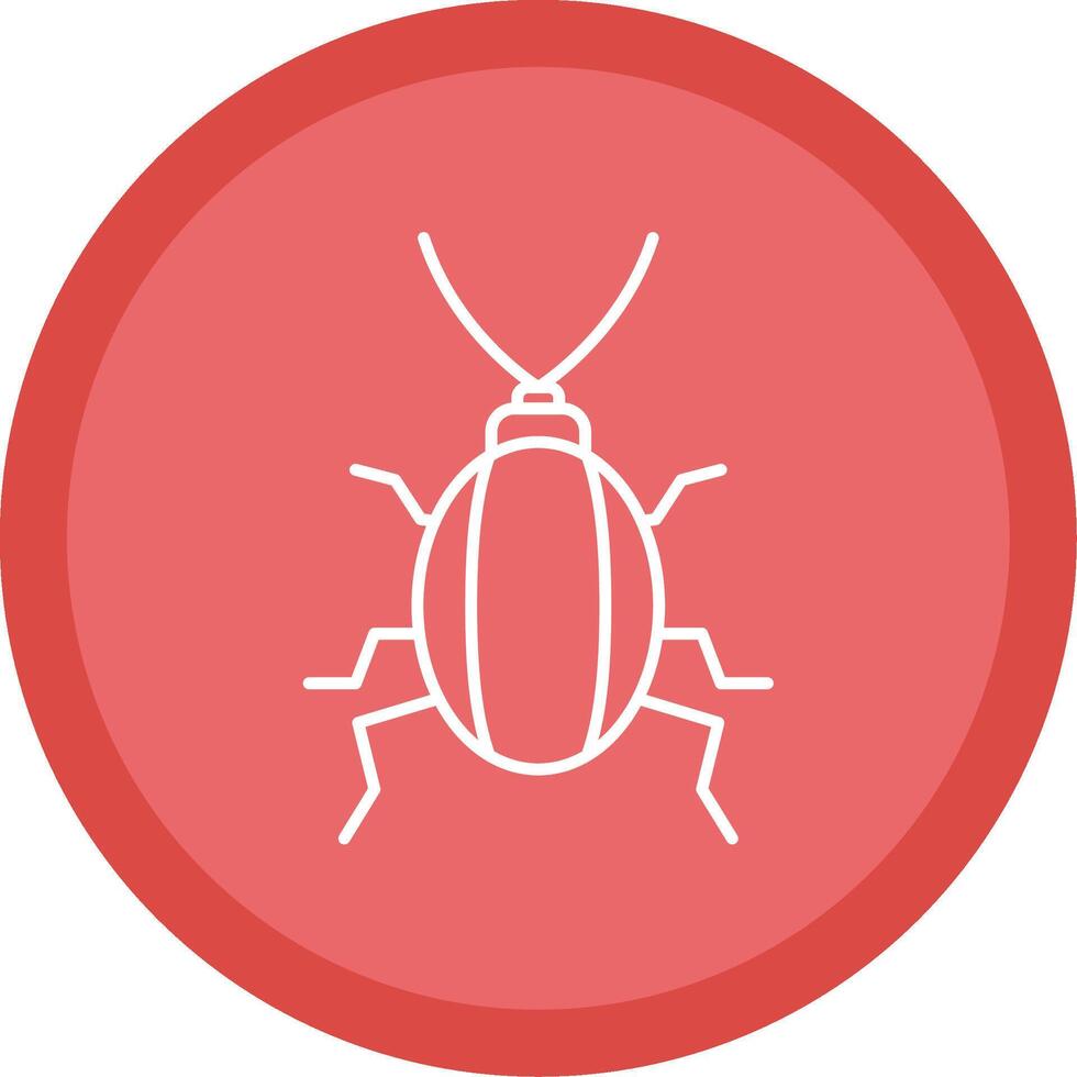 Cockroach Line Multi Circle Icon vector
