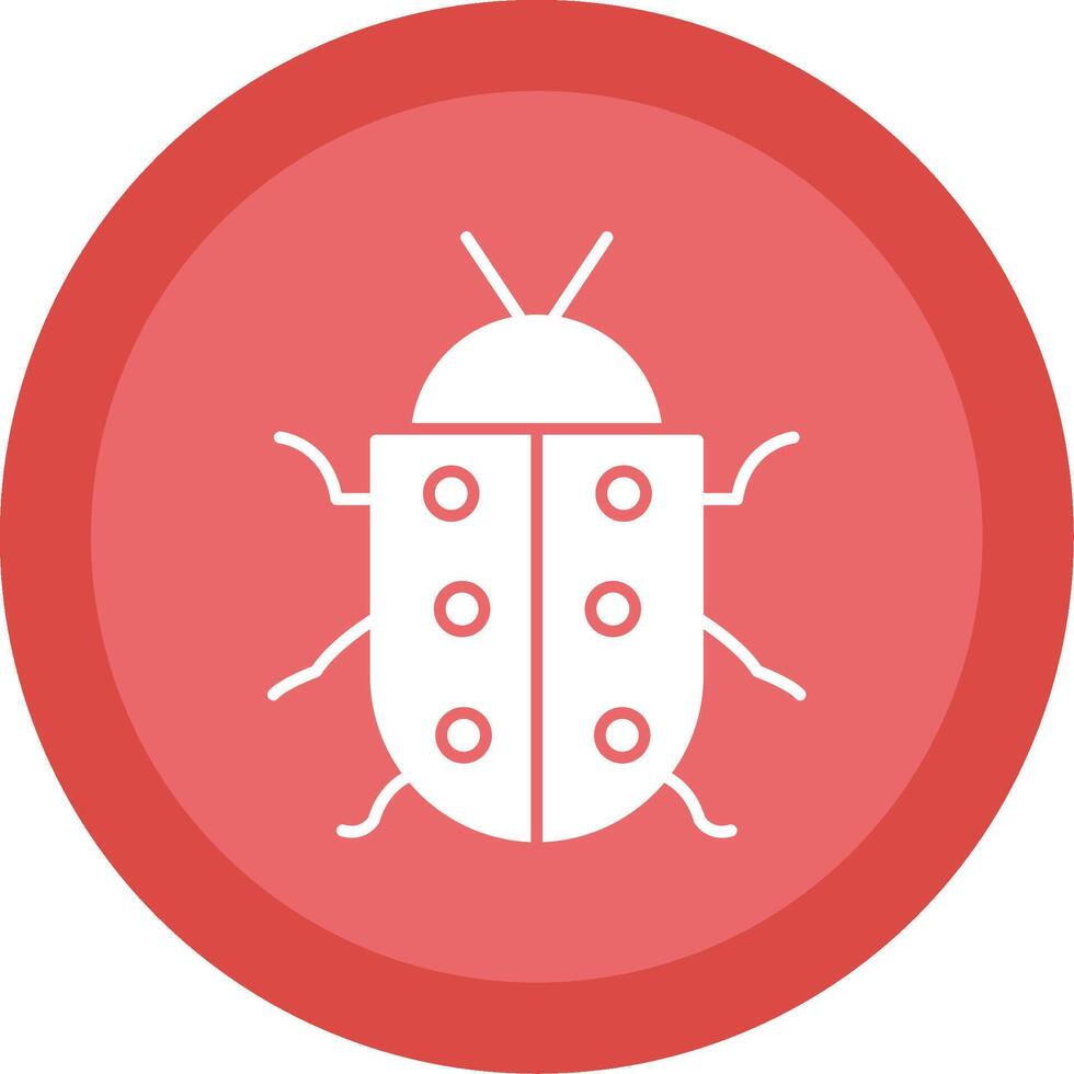 Bug Glyph Multi Circle Icon vector