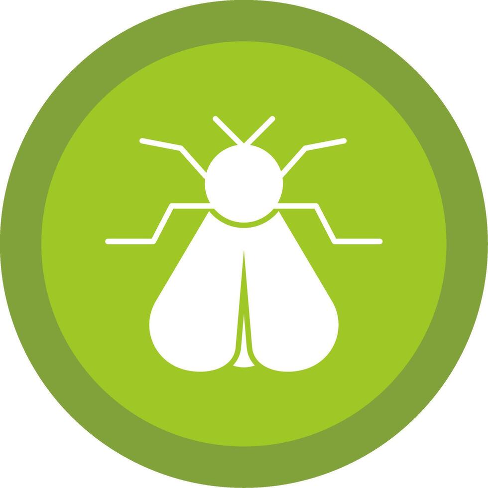Moth Glyph Multi Circle Icon vector