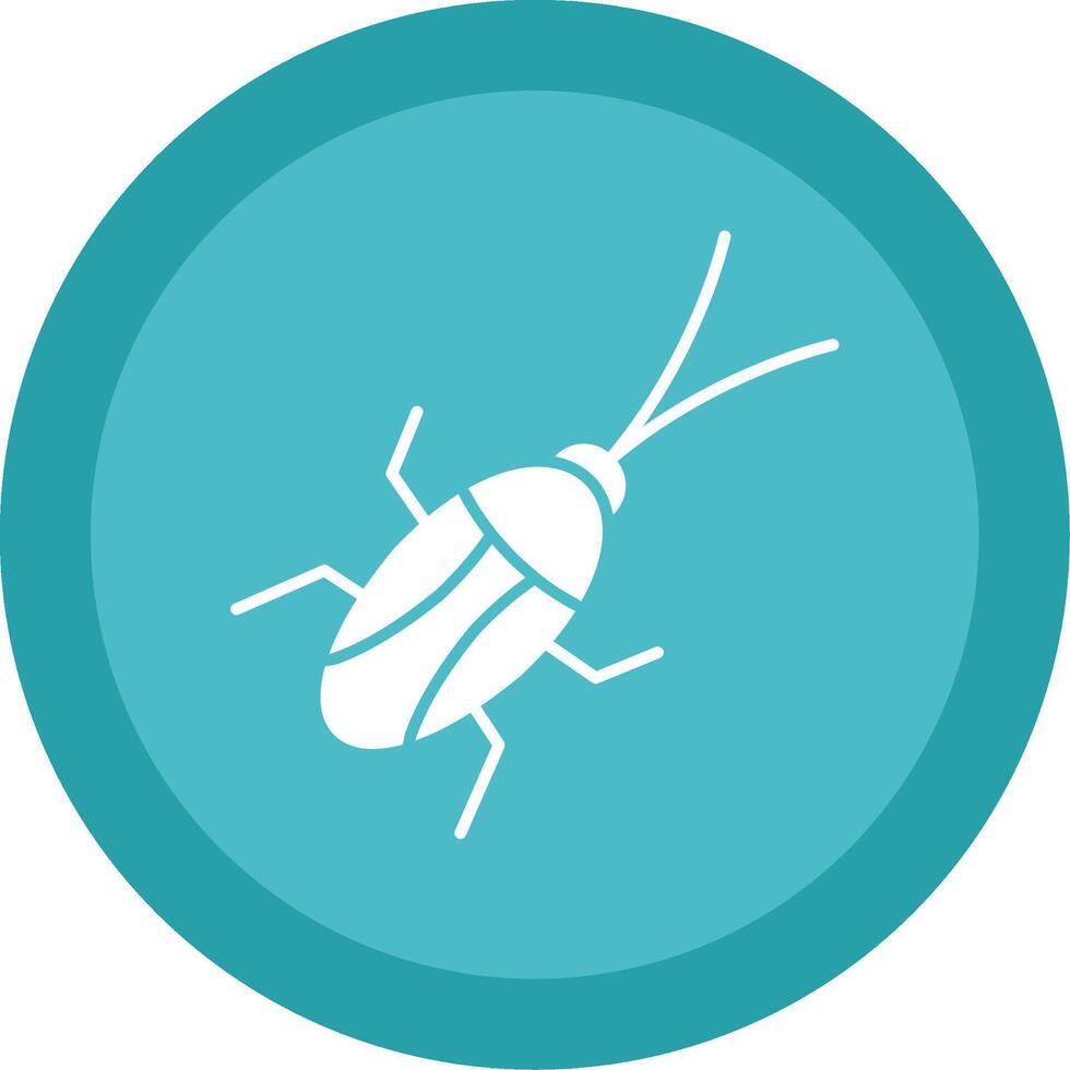 cucaracha glifo multi circulo icono vector