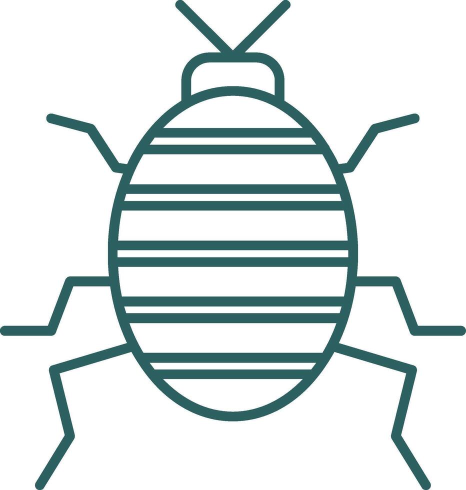 Bug Line Gradient Round Corner Icon vector