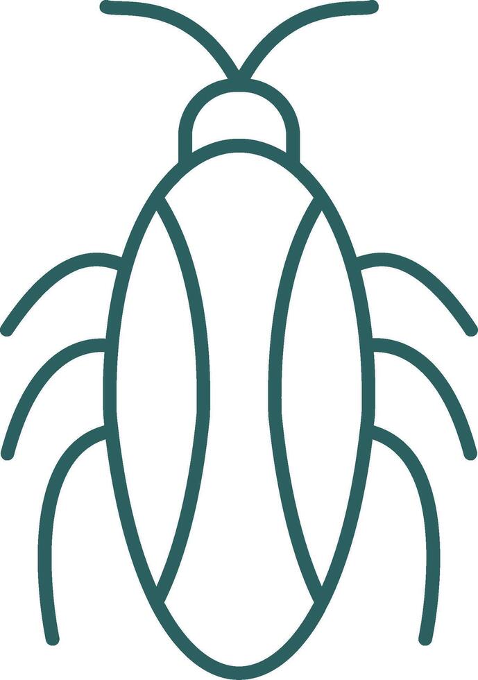 Cockroach Line Gradient Round Corner Icon vector