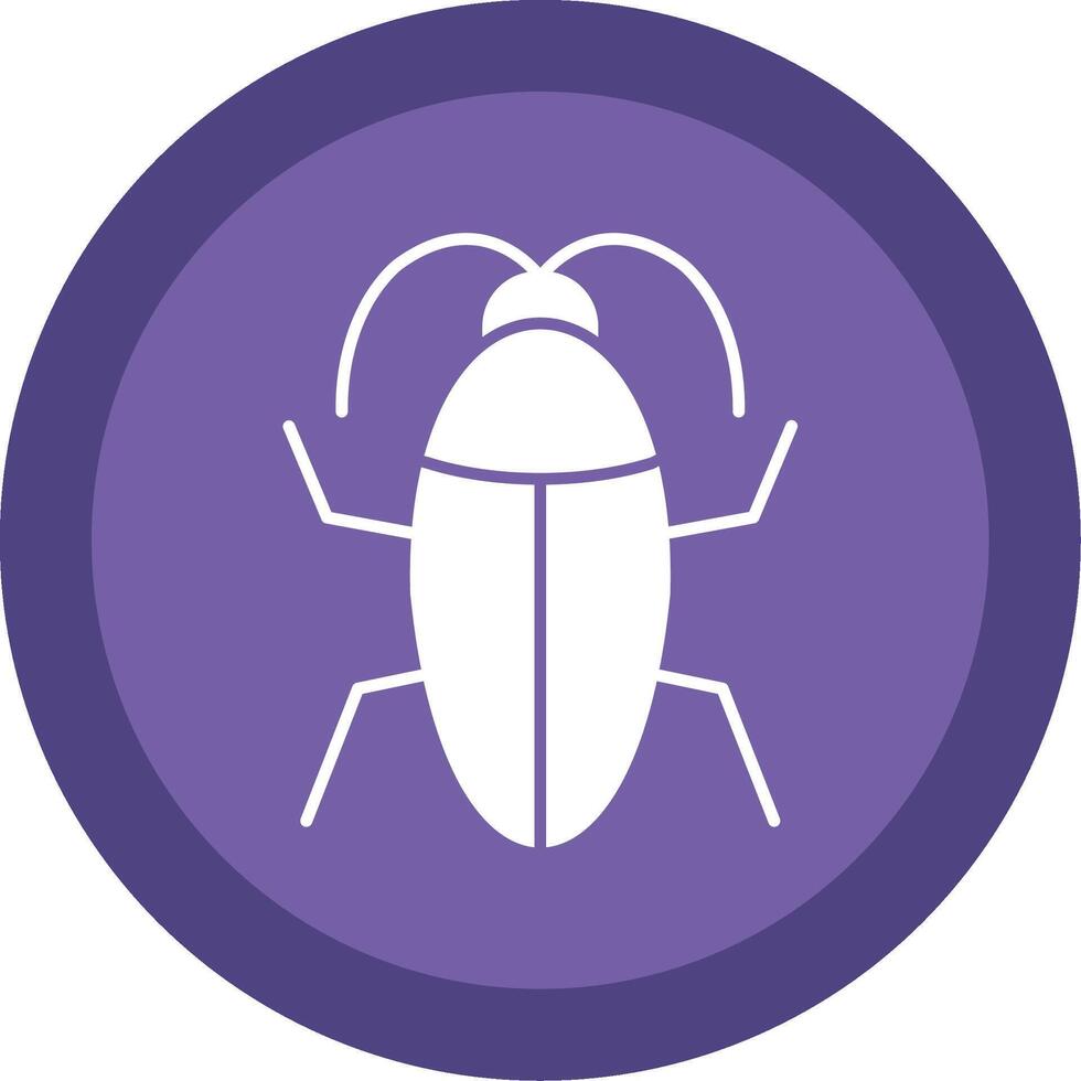 Cockroach Glyph Multi Circle Icon vector