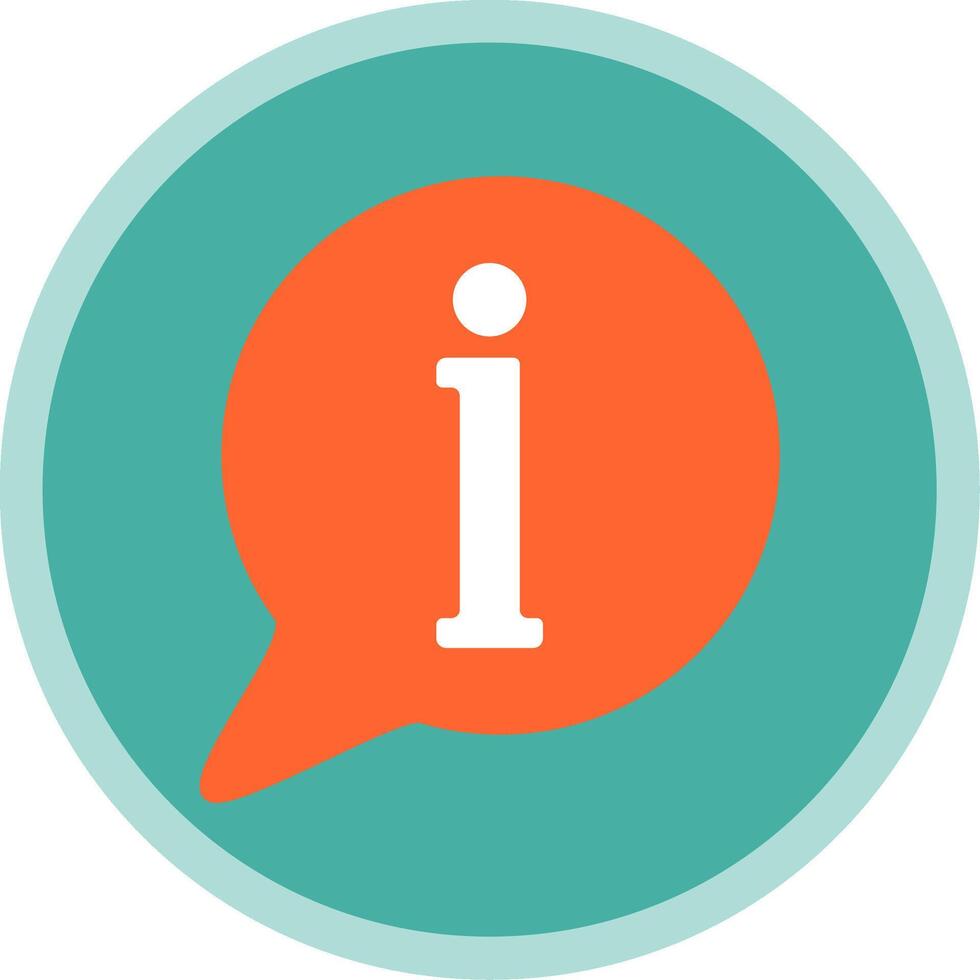 Information Flat Multi Circle Icon vector
