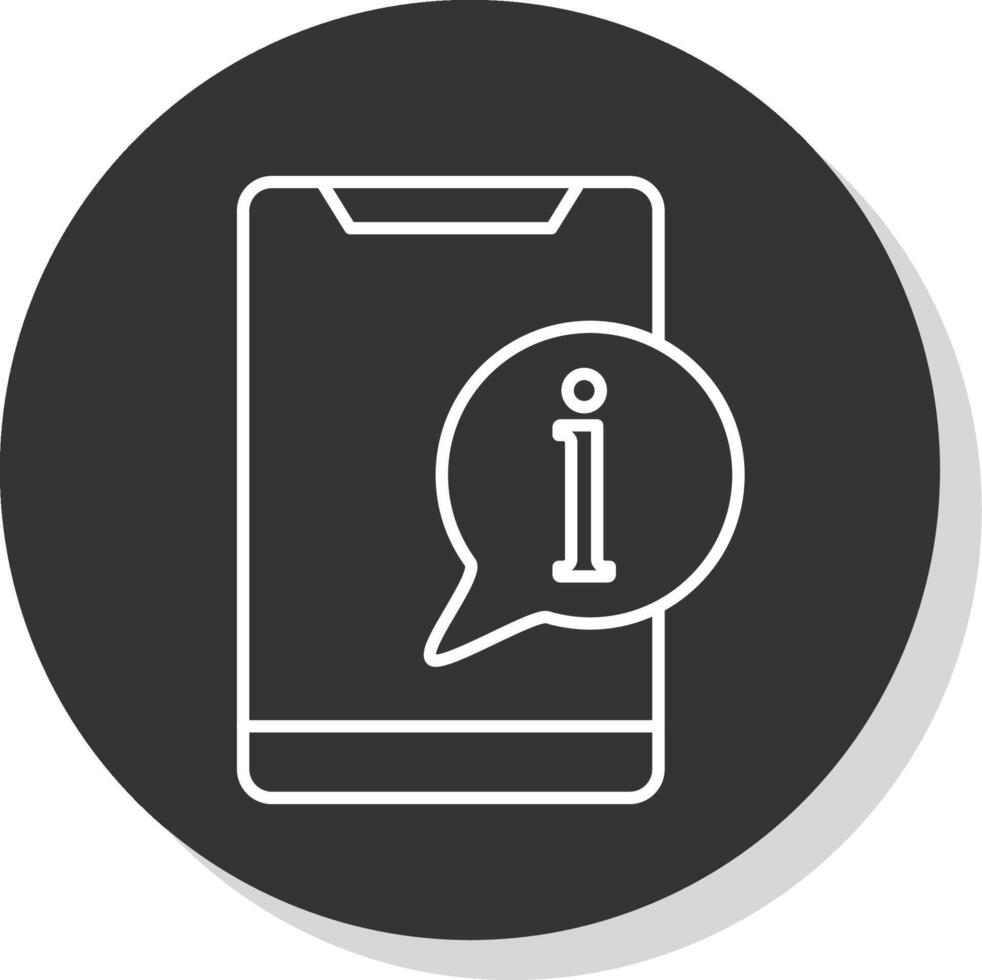 Information Line Grey Circle Icon vector