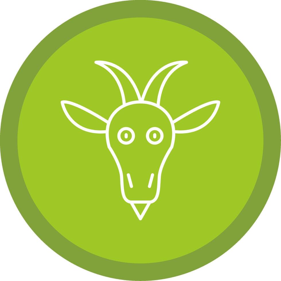 Goat Line Multi Circle Icon vector