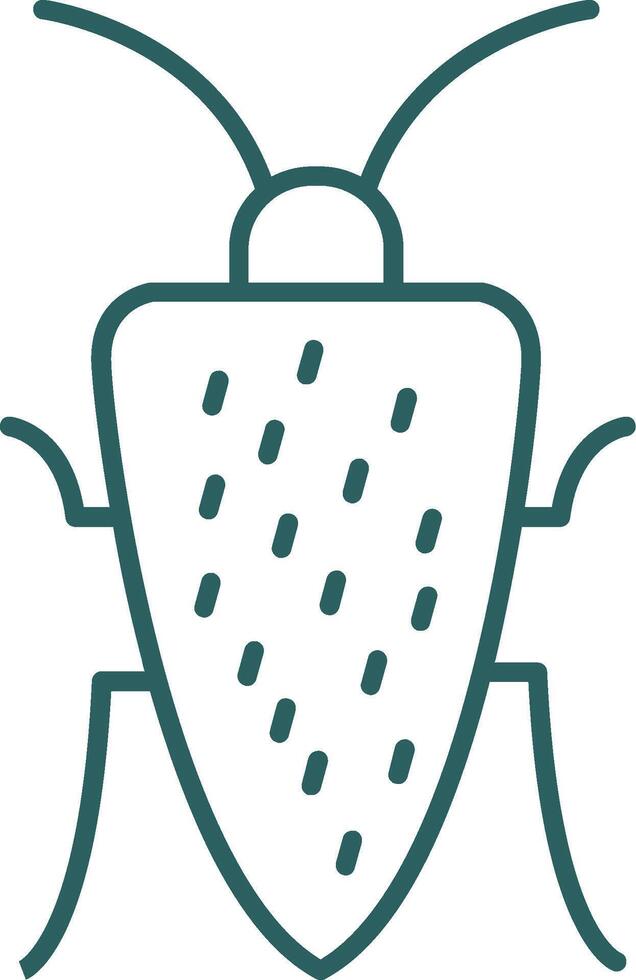 Cockroach Line Gradient Round Corner Icon vector