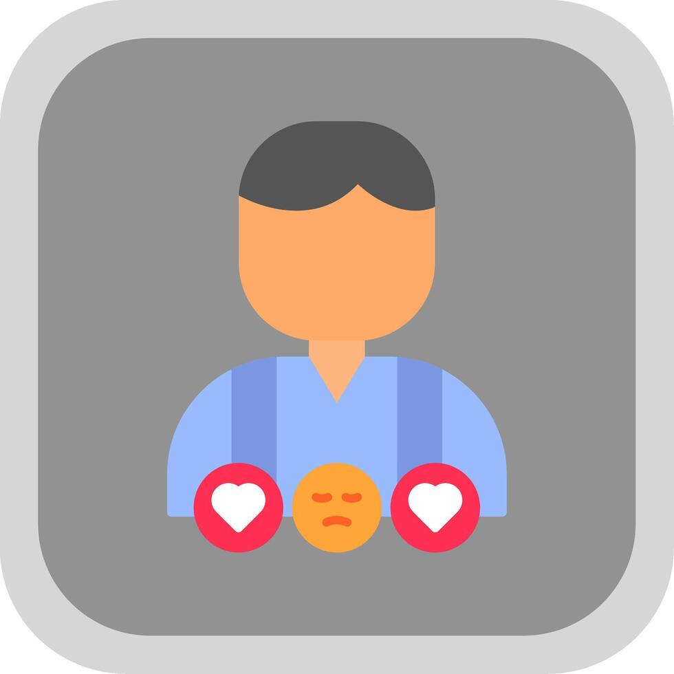 Customer Review Flat Round Corner Icon vector