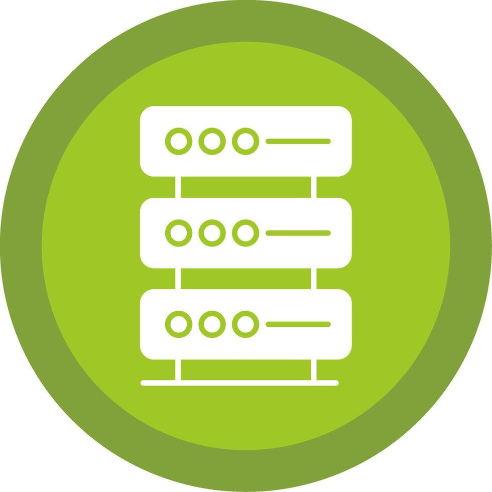 Database Glyph Multi Circle Icon vector