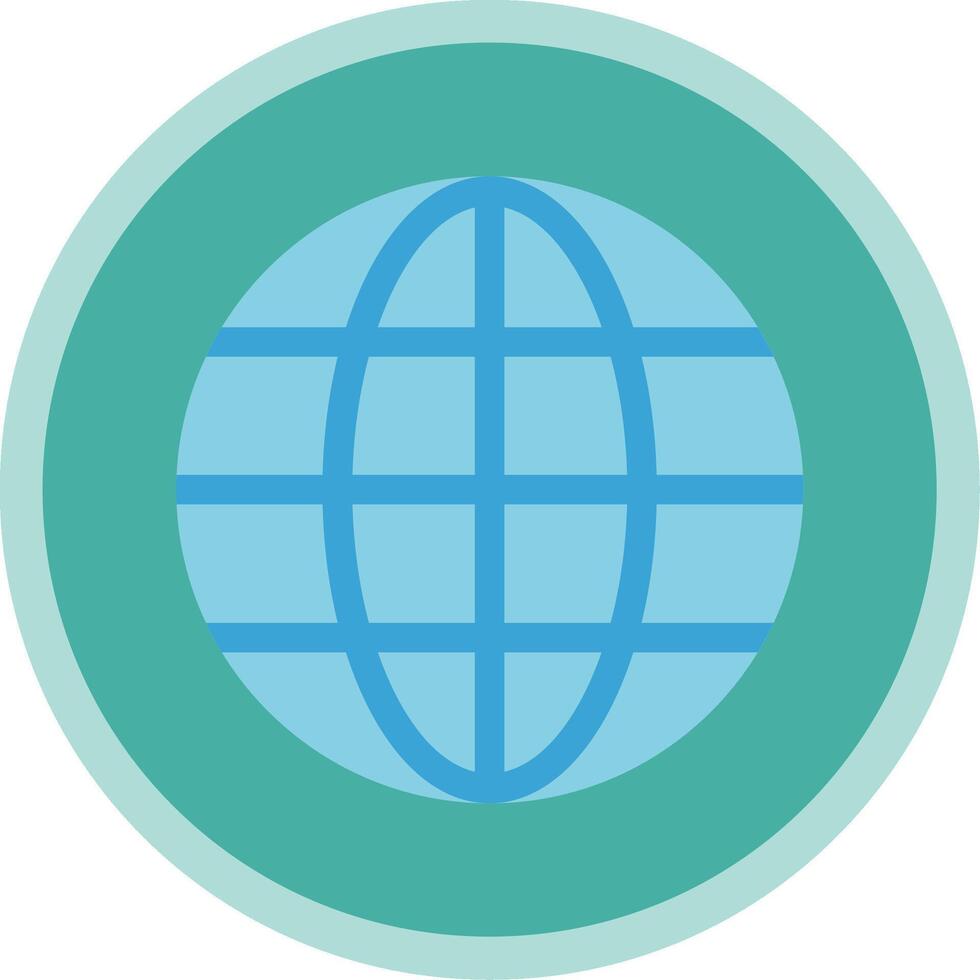 World Flat Multi Circle Icon vector