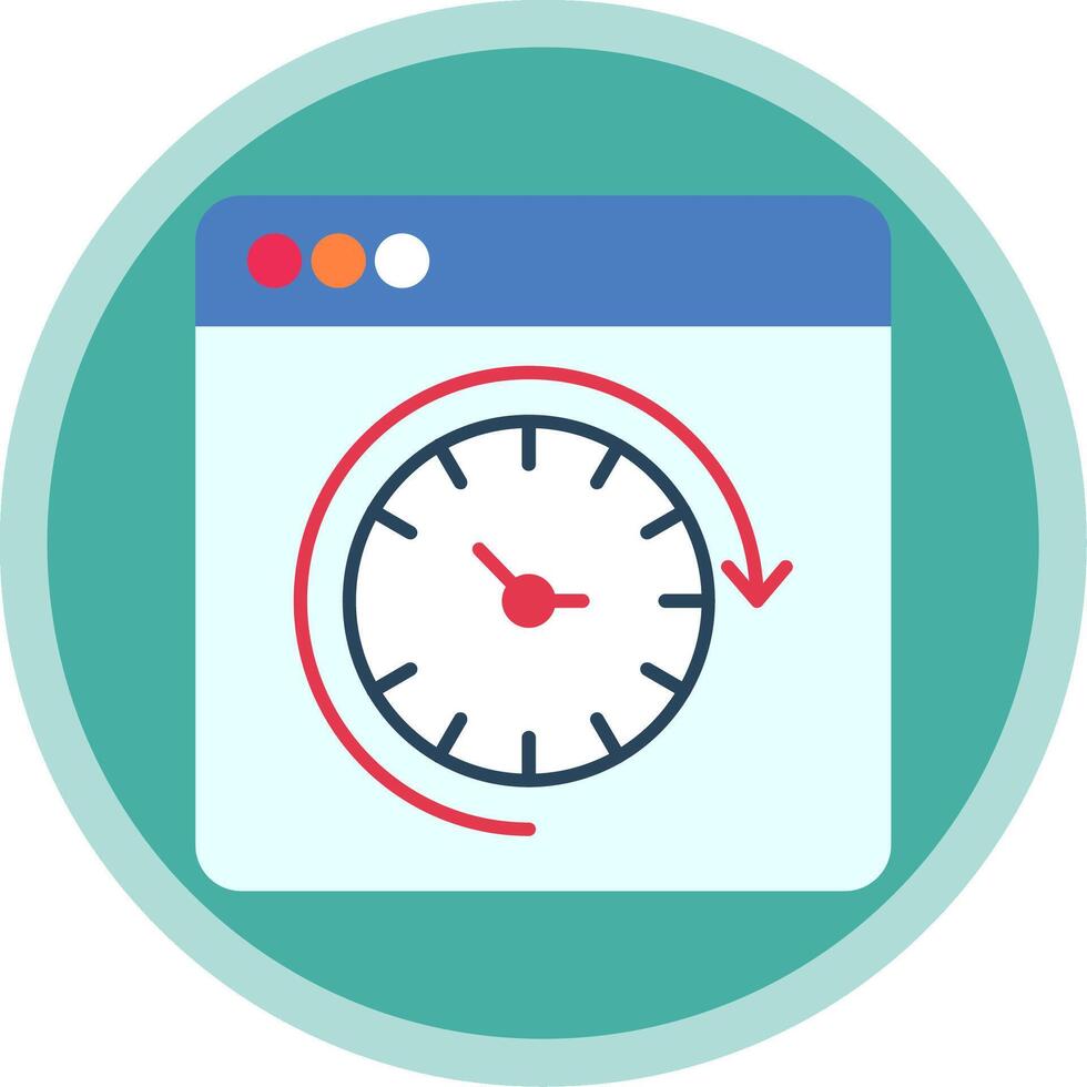 Routine Flat Multi Circle Icon vector
