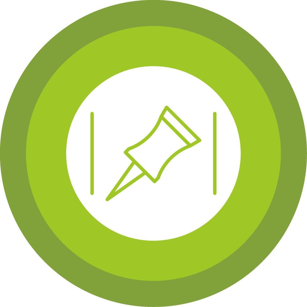 Push Pin Glyph Multi Circle Icon vector